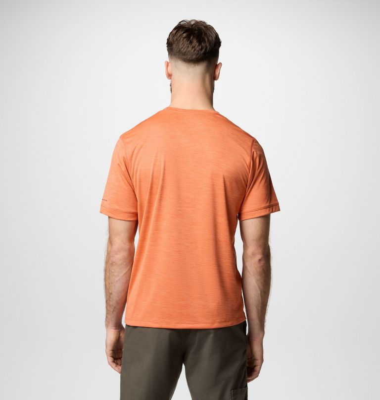 heren sage peak gebreid shirt met korte mouwen en ronde hals