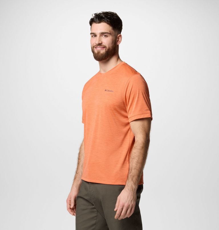 heren sage peak gebreid shirt met korte mouwen en ronde hals