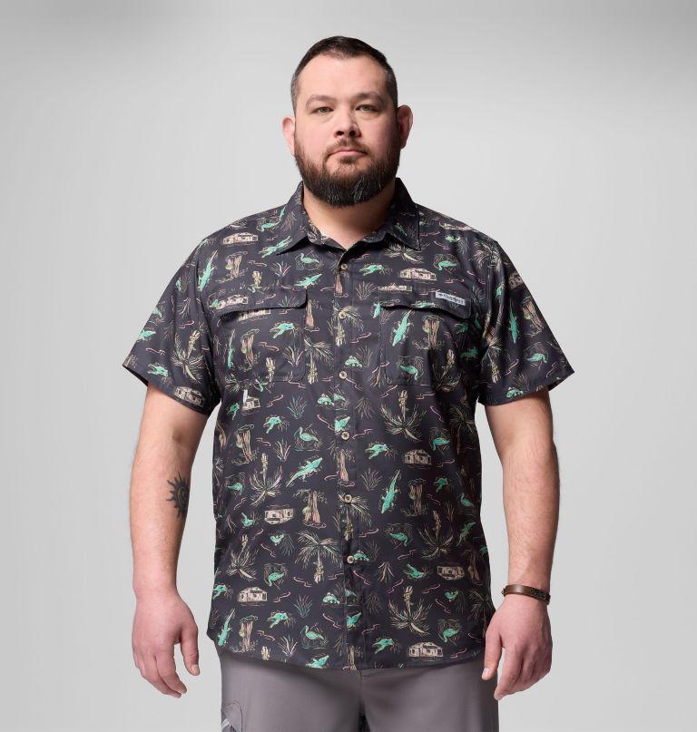 heren pfg uncharted bedrukt shirt met korte mouwen - grote maten