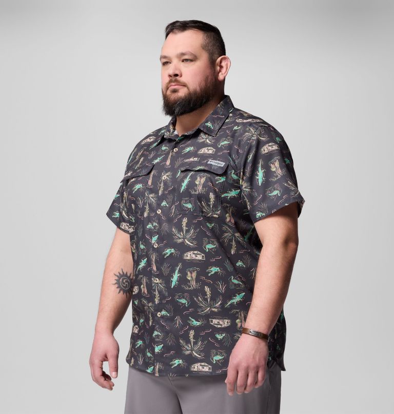 heren pfg uncharted bedrukt shirt met korte mouwen - grote maten
