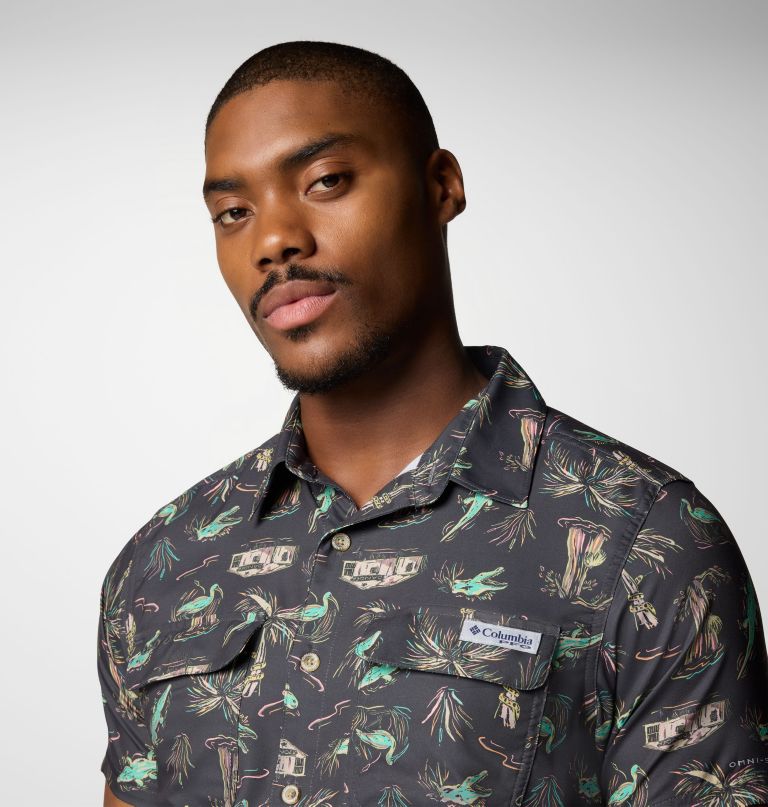 heren pfg uncharted bedrukt shirt met korte mouwen - lang
