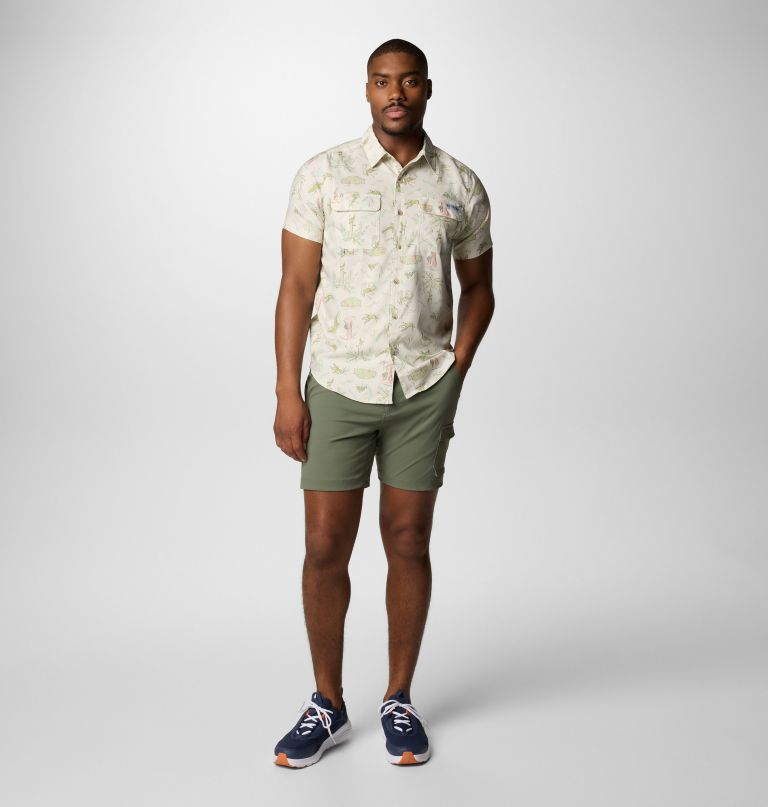 heren pfg uncharted bedrukt shirt met korte mouwen - lang