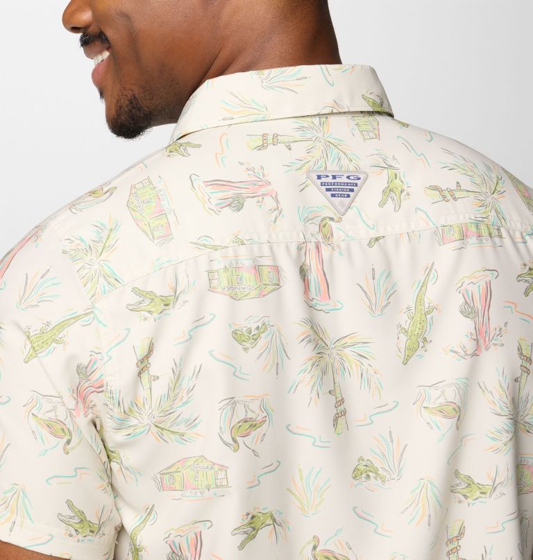 heren pfg uncharted bedrukt shirt met korte mouwen - lang