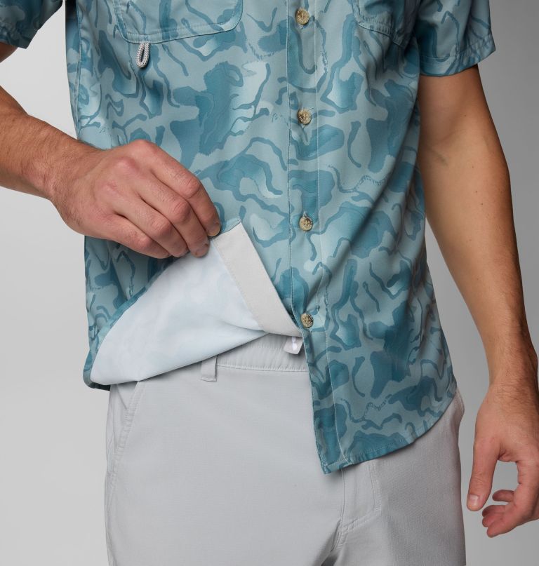 heren pfg uncharted bedrukt shirt met korte mouwen - lang