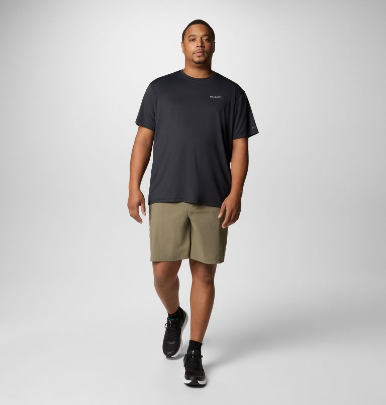 heren tech trail utility short sleeve crew - groot
