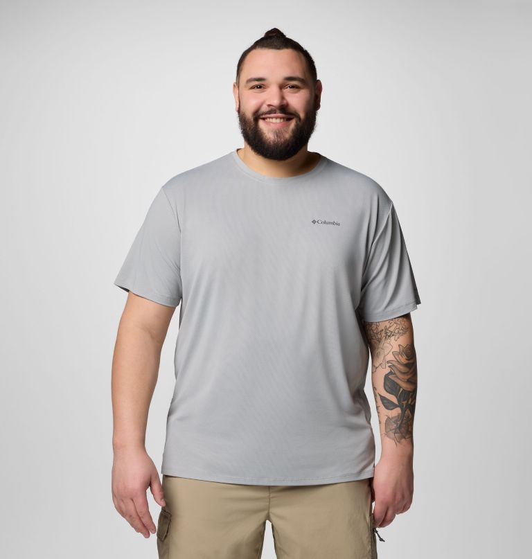heren tech trail utility short sleeve crew - groot
