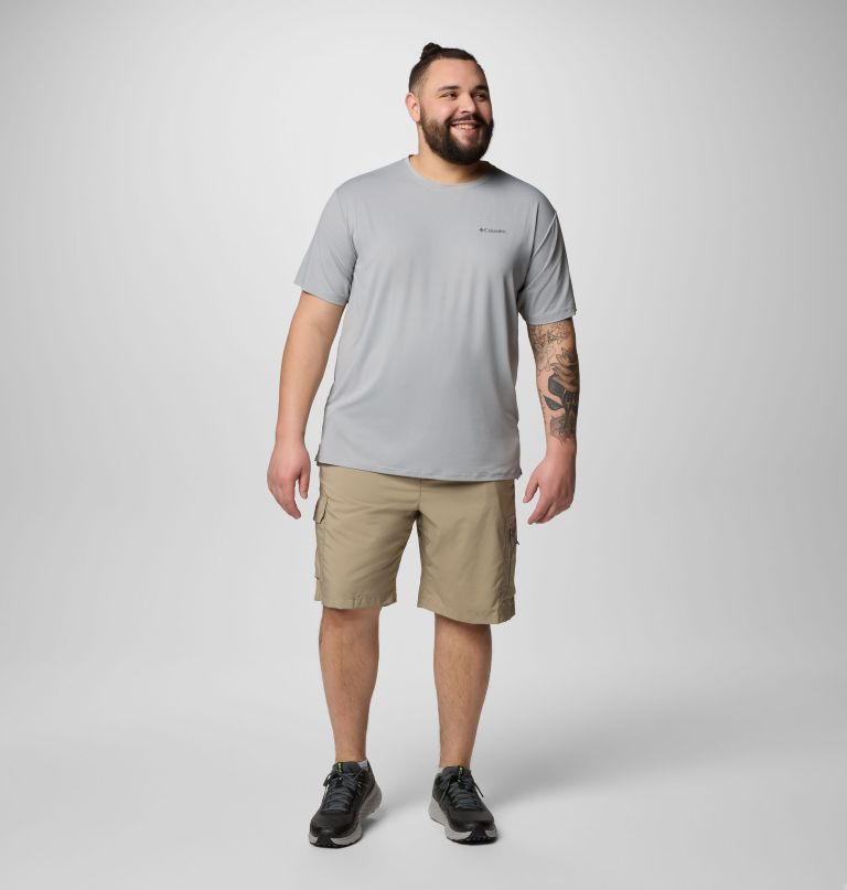 heren tech trail utility short sleeve crew - groot
