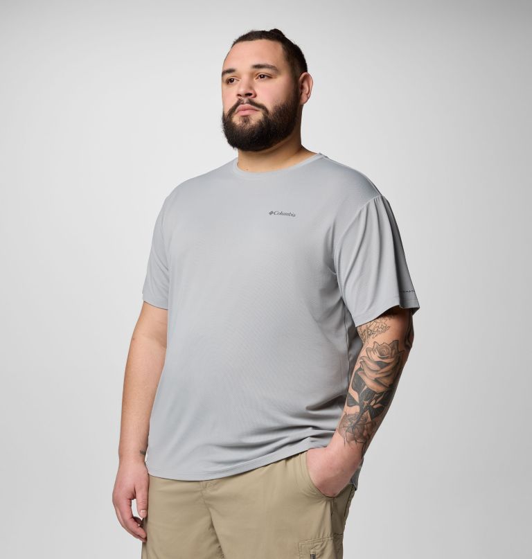 heren tech trail utility short sleeve crew - groot