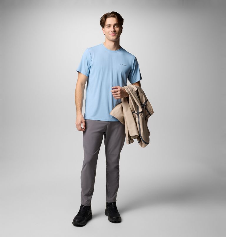 tech trail utility t-shirt met korte mouwen voor heren - lange maat