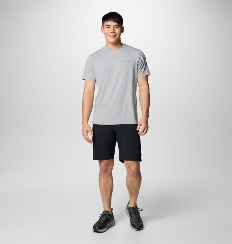 tech trail utility t-shirt met korte mouwen voor heren - lange maat