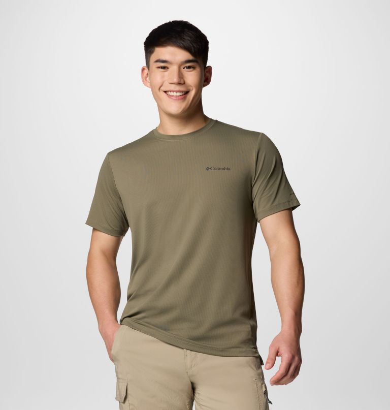 tech trail utility t-shirt met korte mouwen voor heren - lange maat
