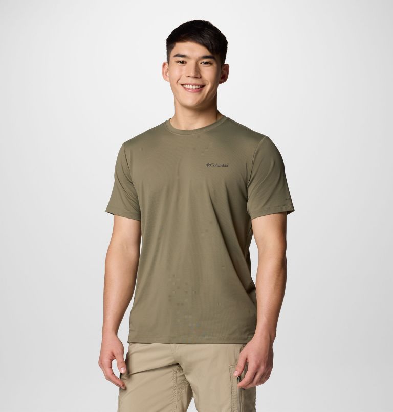 tech trail utility t-shirt met korte mouwen voor heren - lange maat