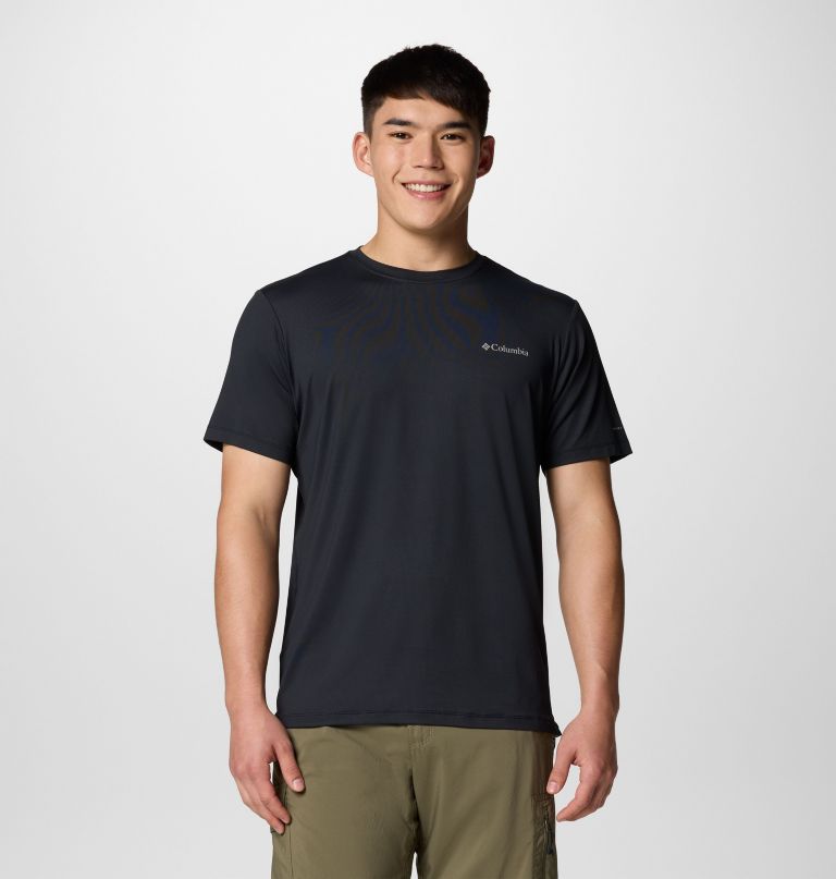 tech trail utility t-shirt met korte mouwen voor heren - lange maat