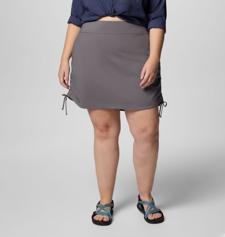 dames all seasons ruched skort - plus size
