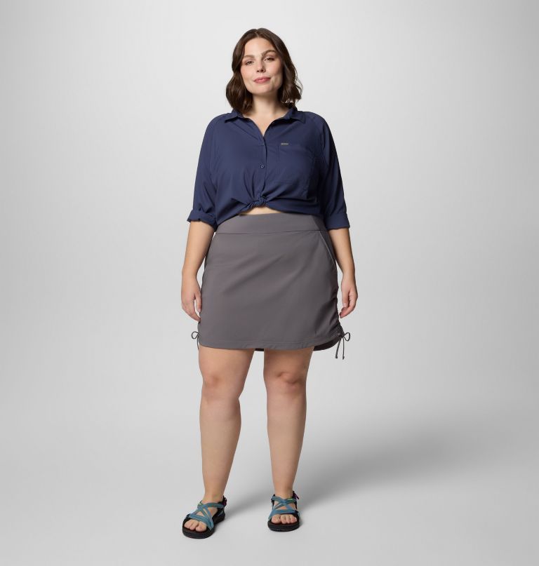 dames all seasons ruched skort - plus size