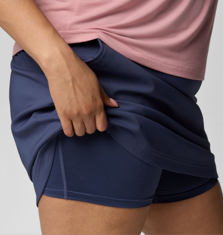 dames all seasons ruched skort - plus size