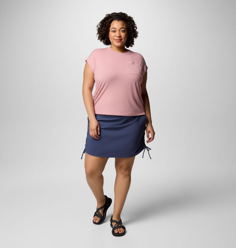 dames all seasons ruched skort - plus size