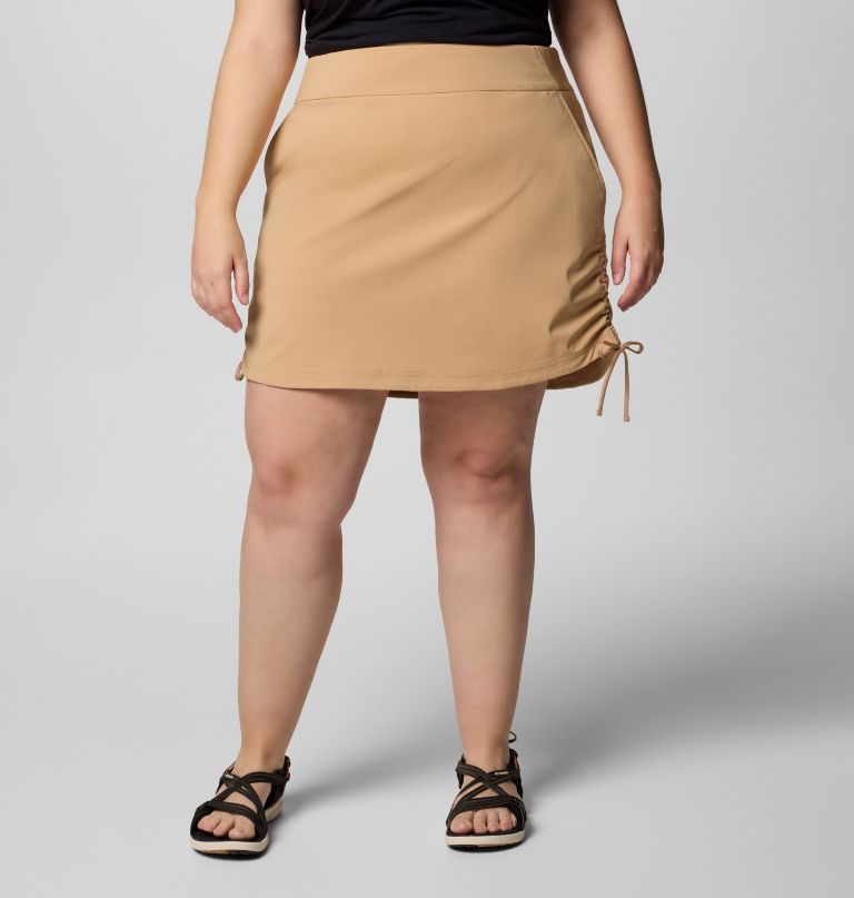 dames all seasons ruched skort - plus size