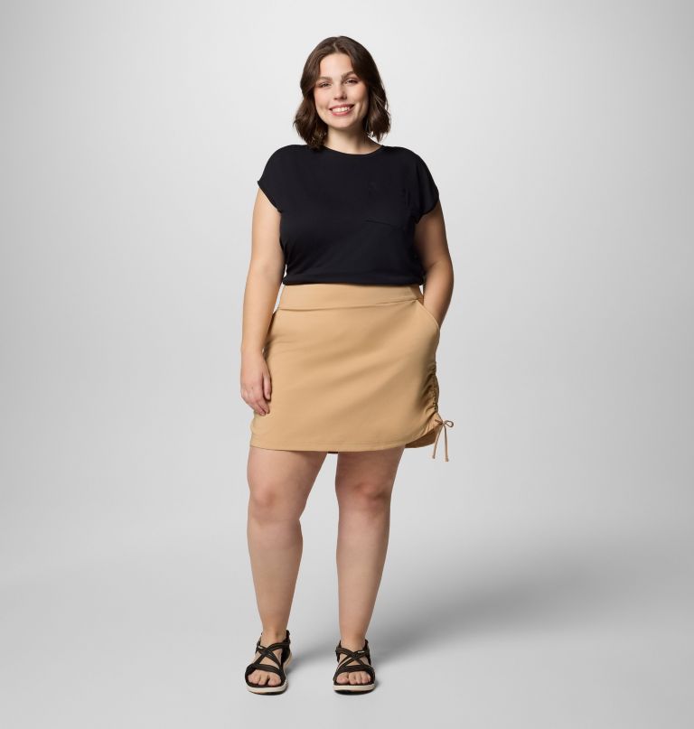 dames all seasons ruched skort - plus size