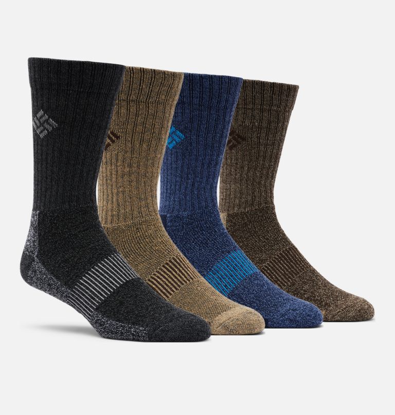 heren vochtregulerende basic crew sokken - 4-pack