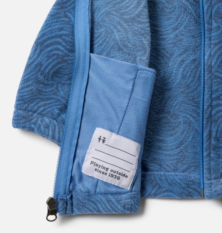 fleecevest met volledige ritssluiting en print van castle dale voor jongens.