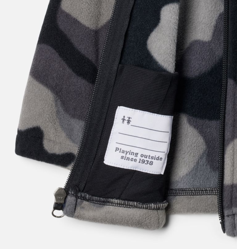 fleecevest met volledige ritssluiting en print van castle dale voor jongens.
