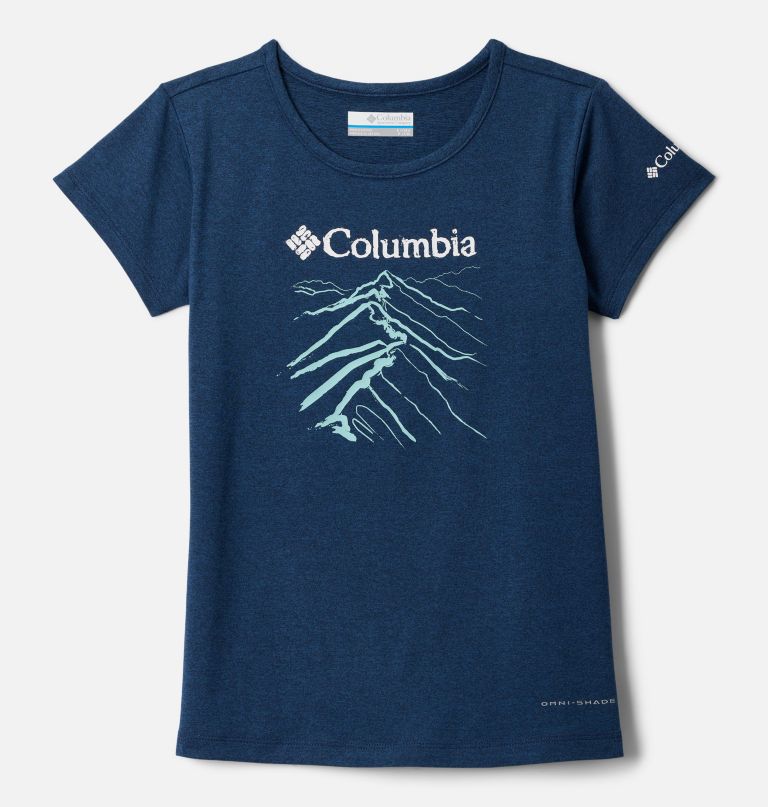 meisjes tech trail t-shirt met korte mouwen en grafische print