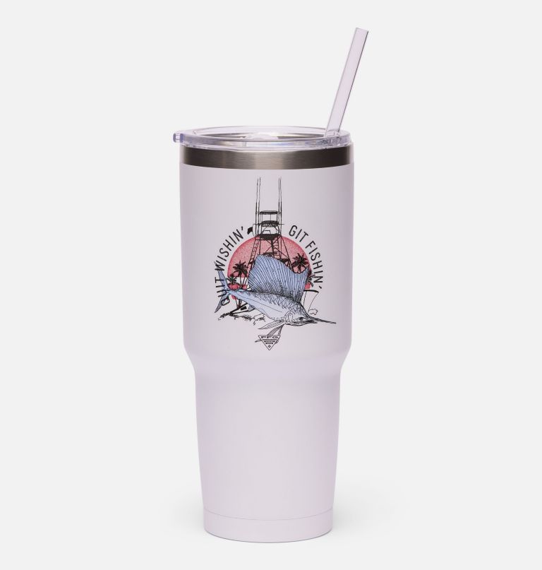 roestvrijstalen vacuüm drinkbeker met rietje - 887 ml