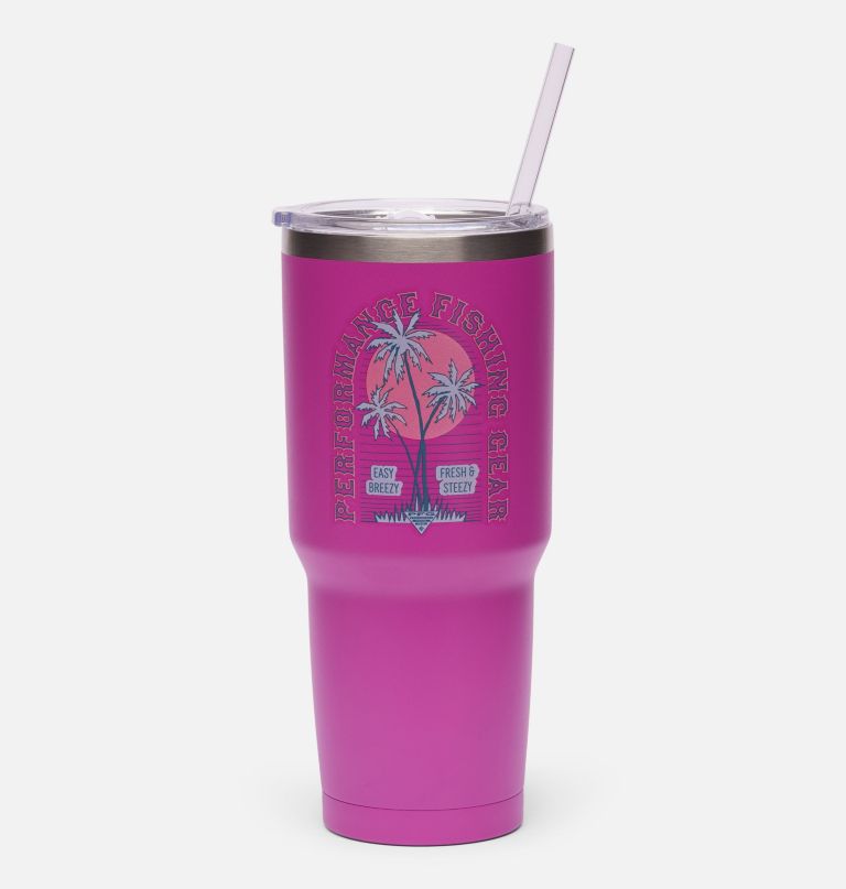 roestvrijstalen vacuüm drinkbeker met rietje - 887 ml