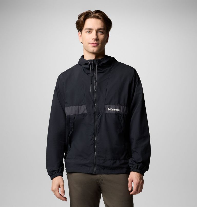 spire valley windjack met capuchon voor heren - lang