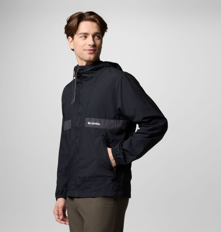 spire valley windjack met capuchon voor heren - lang