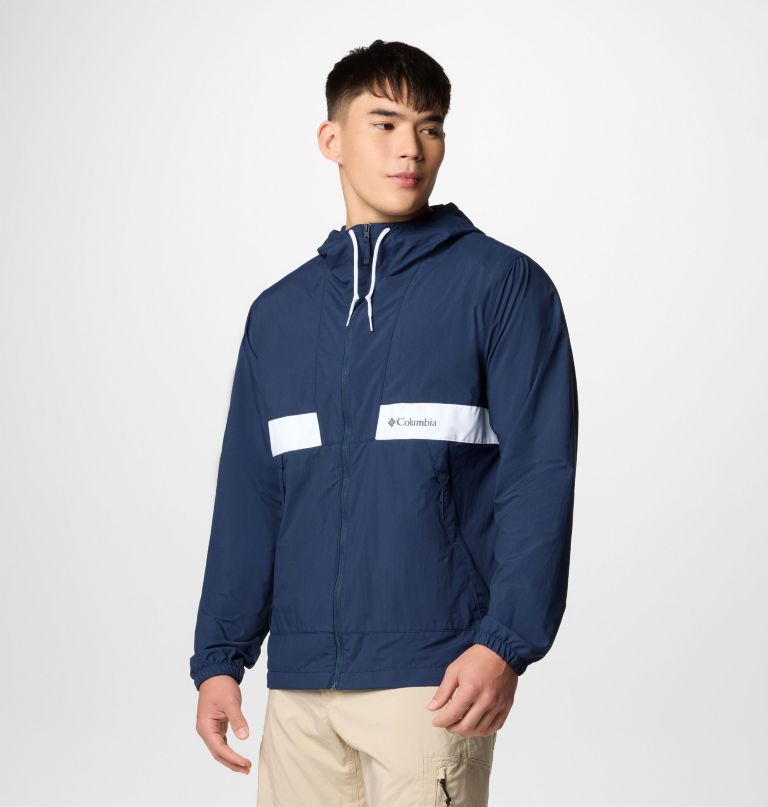 spire valley windjack met capuchon voor heren - lang